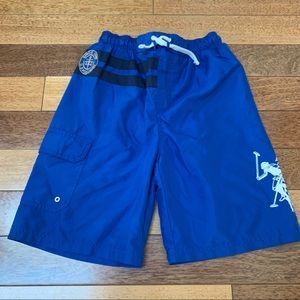 U.S. Polo | Boys Swim Trunks 14-16 Blue White